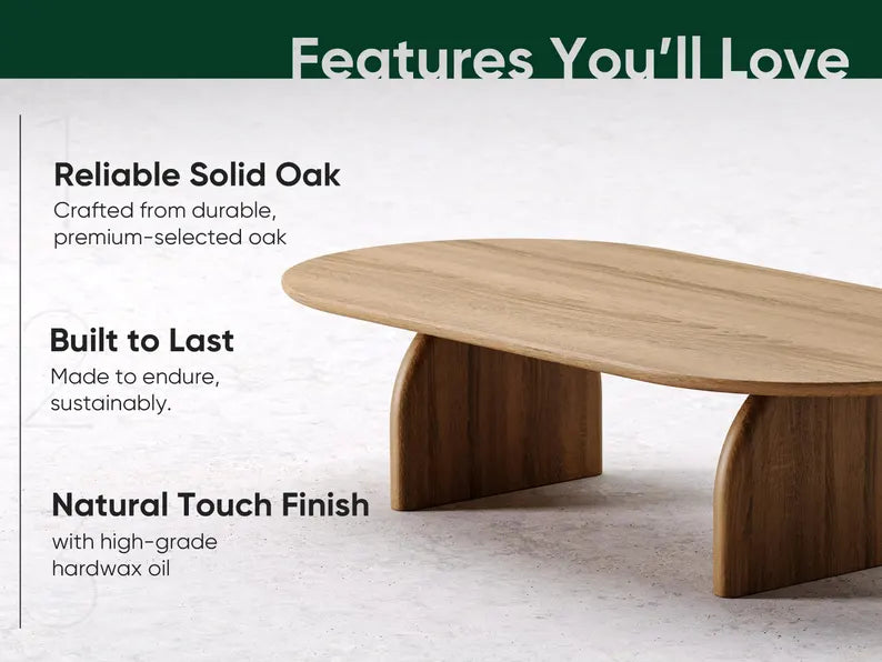 Unique Coffee Table Furniture - Modern oak coffee table - Scandi coffee table - Original coffee table -Wooden coffee table-Living room table